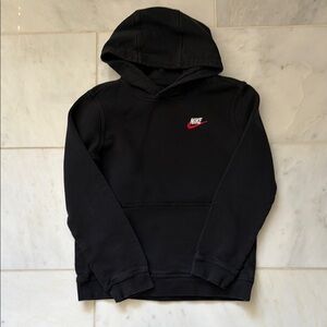 Nike Black Hoodie with Red Logo